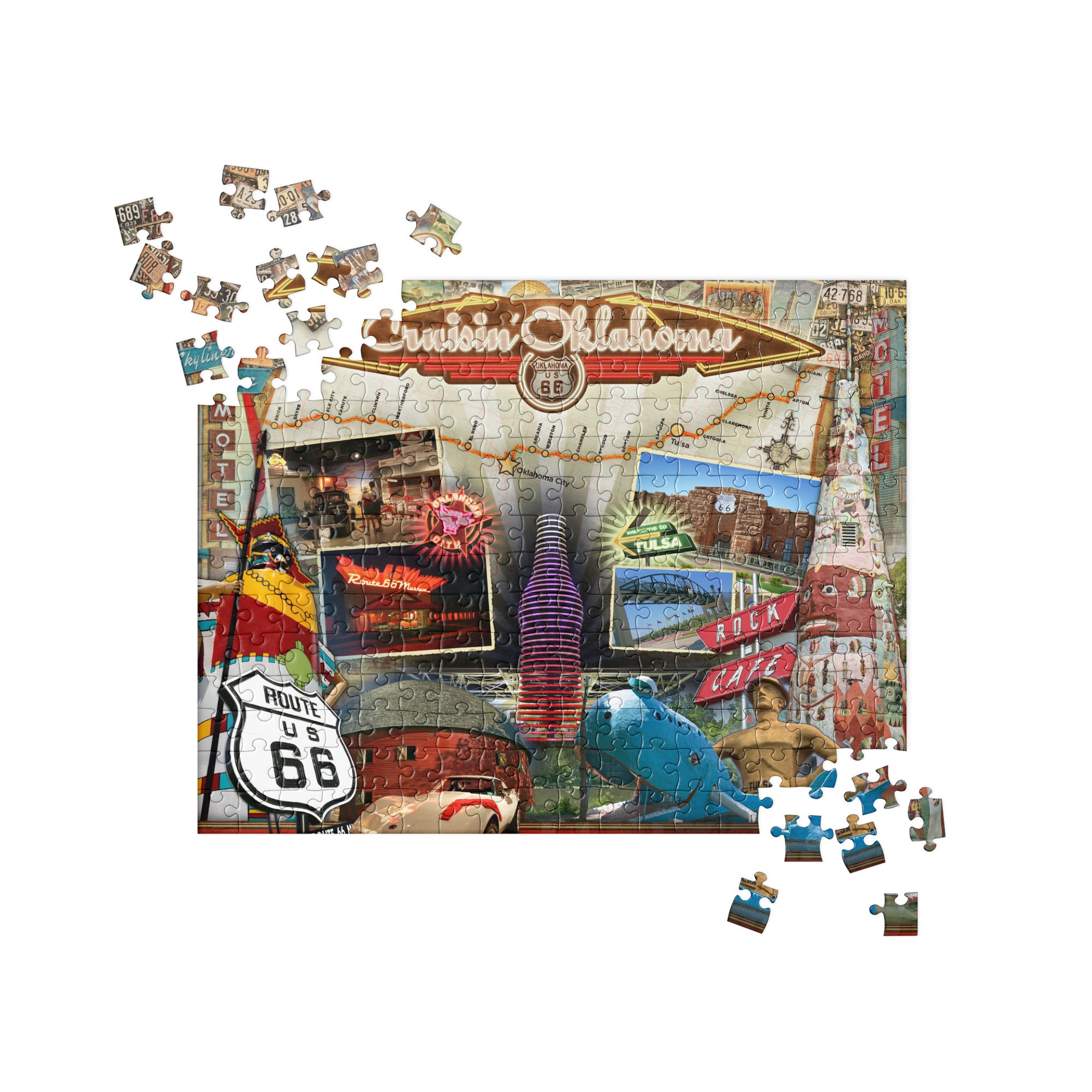 Cruisin' Oklahoma Route 66 Jigsaw Puzzle